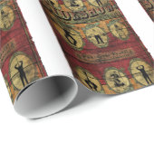 Vintage-Sideshow-Banner Geschenkpapier (Rolleneckpunkt)