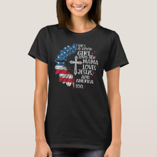 Vintage Sie ist ein gutes Mädchen liebt ihre Mama T-Shirt