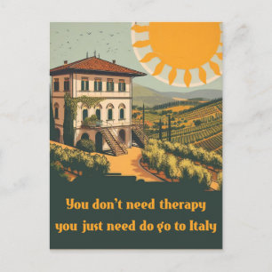 Vintage Sie müssen nach Italien gehen Postkarte