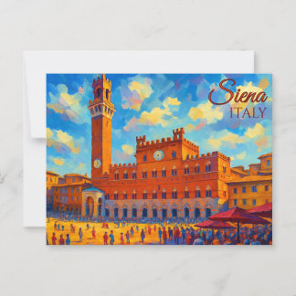 Vintage Siena Toskana Italien Retro Europa Reise Postkarte