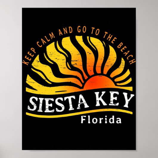 Vintage Siesta Key Florida Beach Ferienfamilie Poster (Vorne)