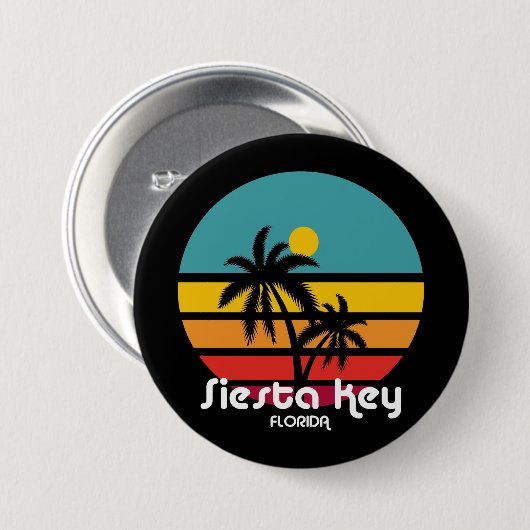 Vintage Siesta Key Florida Button (Vorne & Hinten)
