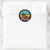 Vintage Siesta Key Florida Runder Aufkleber (Tasche)