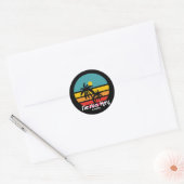 Vintage Siesta Key Florida Runder Aufkleber (Umschlag)