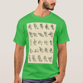 Vintage Sign Language Chart T-Shirt