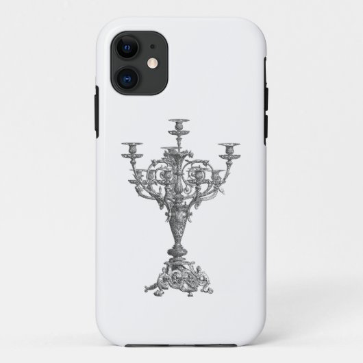 Vintage Silber-Kandelaber iPhone-Hülle Case-Mate iPhone Hülle (Rückseite)