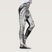 Vintage Silber-Uhr Leggings (Rechts)