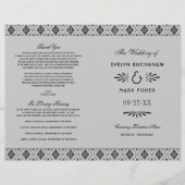 Vintage Silber- und Schwarz Art Deco Hochzeitsprog (Vorderseite)