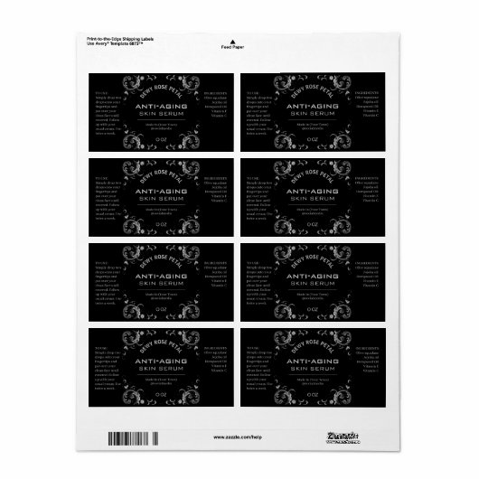 Vintage Silber- und Schwarzserumzeichen (Vorne)