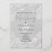 Vintage Silberhochzeit Folieneinladung (Vorderseite)