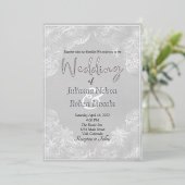 Vintage Silberhochzeit Folieneinladung (Stehend vorne)