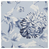 Vintage Silberschwadronin Blauer Blauer Blumenstra Stoff (Muster)