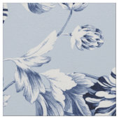 Vintage Silberschwadronin Blauer Blauer Blumenstra Stoff (Nahaufnahme)