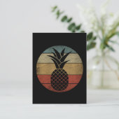 Vintage Silhouette Ananas Postkarte (Stehend Vorderseite)
