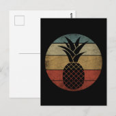 Vintage Silhouette Ananas Postkarte (Vorne/Hinten)