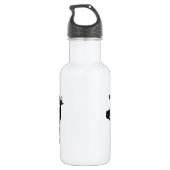 Vintage Silhouette aus Stahl Edelstahlflasche (Rückseite)