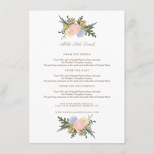 Vintage Silhouette Blumensteckkarte Begleitkarte (Vorderseite)