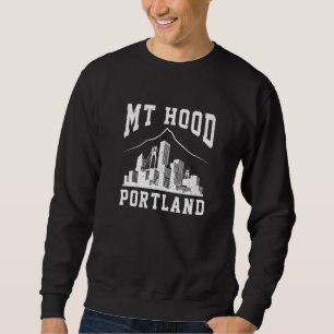 Vintage Silhouette der Skyline von Portland mit Mt Sweatshirt