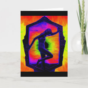 Vintage-Silhouette einer Frau - Leere Karte