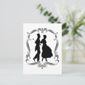 Vintage Silhouette Elegante Mann Postkarte (Stehend Vorderseite)