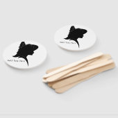 Vintage Silhouette Frauen in Hat Personal Fächer (Non-assembled)