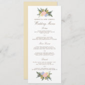 Vintage Silhouette Frühlingsmenü Menükarte (Vorne/Hinten)