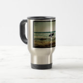 Vintage Silhouette für Surfer Reisebecher (Vorderseite Links)