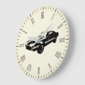 Vintage Silhouette Große Wanduhr (Winkel)