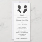 Vintage Silhouette Hochzeit Einladung (Vorderseite)