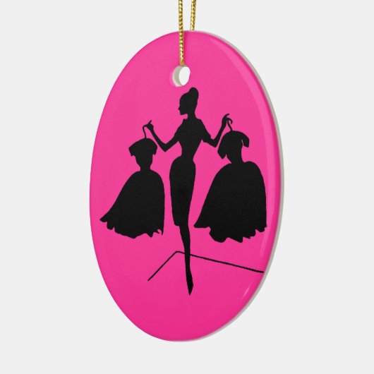 Vintage Silhouette Keramik Ornament (Links)