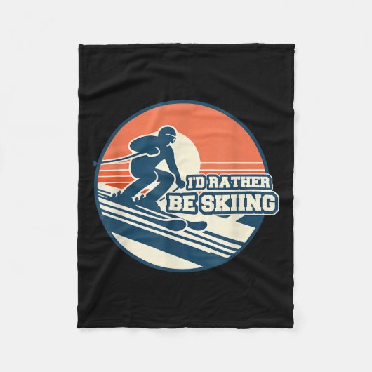 Vintage Silhouette mit Sunset Gradi Fleecedecke (Vorderseite)
