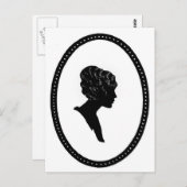 Vintage Silhouette Postkarte (Vorne/Hinten)