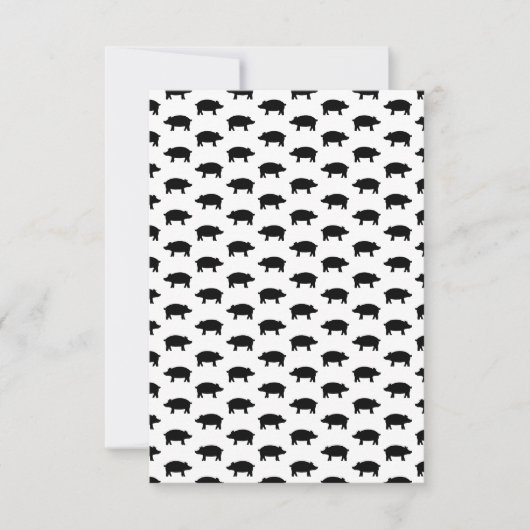 Vintage Silhouette RSVP Karte (Vorderseite)