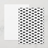 Vintage Silhouette RSVP Karte (Vorne/Hinten)