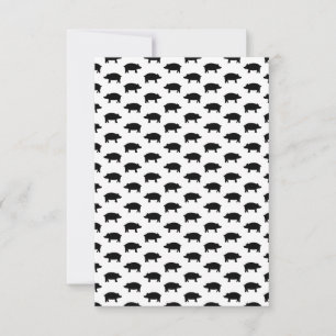 Vintage Silhouette RSVP Karte