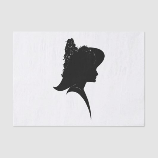 Vintage Silhouette Seidenpapier (Vorderseite)
