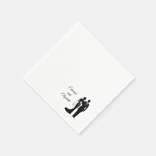 Vintage Silhouette Serviette (Ecke)