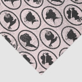 Vintage Silhouette-Tapete Seidenpapier (Ausschnitt)