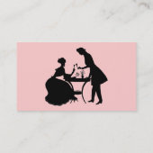 Vintage Silhouette Visitenkarte (Rückseite)