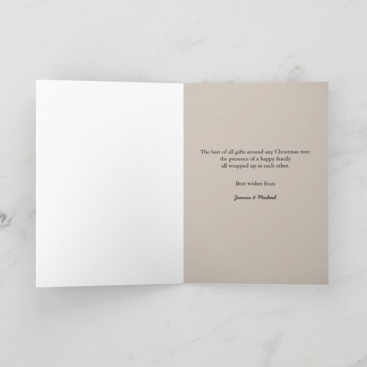 Vintage Silhouette Weihnachtskinderkarte Feiertagskarte (Innenseite)