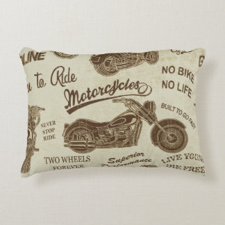 Vintage Silhouetten für Motorräder: nahtloser Hint Dekokissen