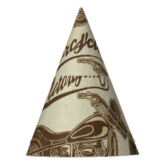 Vintage Silhouetten für Motorräder: nahtloser Hint Partyhütchen