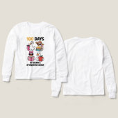 Vintage Silly Goose 100 Days Of School (Design Vorderseite & Rückseite)