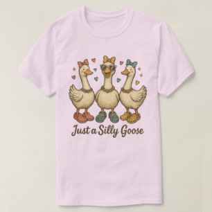 Vintage Silly Goose Bows Crocs – Lustiger Cartoon T-Shirt