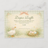 Vintage Silly Goose Garden Diapper Raffle Begleitkarte (Vorderseite)