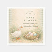 Vintage Silly Goose Garten-Baby-Party Serviette (Vorderseite)