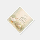 Vintage Silly Goose Garten-Baby-Party Serviette (Ecke)