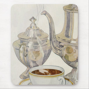Vintage Silver Coffee Service Mousepad