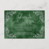 Vintage Silver Emerald Green Aqua Details Begleitkarte (Vorderseite)