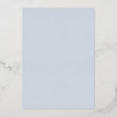 Vintage Silver Frame Blue Bow Taufe Folieneinladung (Rückseite)